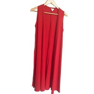 LuLaRoe Joy Vest Red Size XS